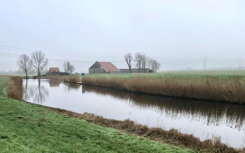 Het boerenland vanaf de Lindedijk bij Slijkenburg.