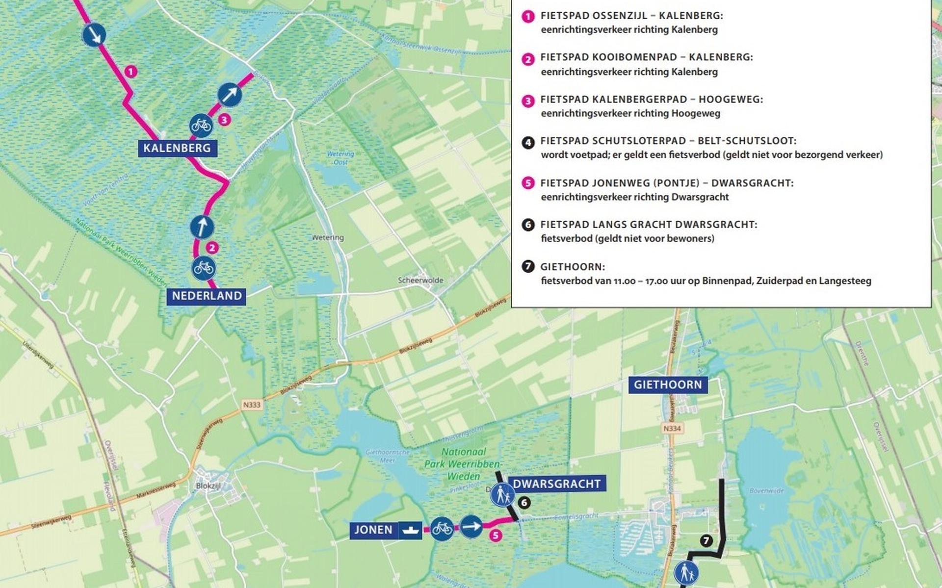 Maatregelen om afstand te houden op fietspaden in Steenwijkerland - Steenwijker Courant