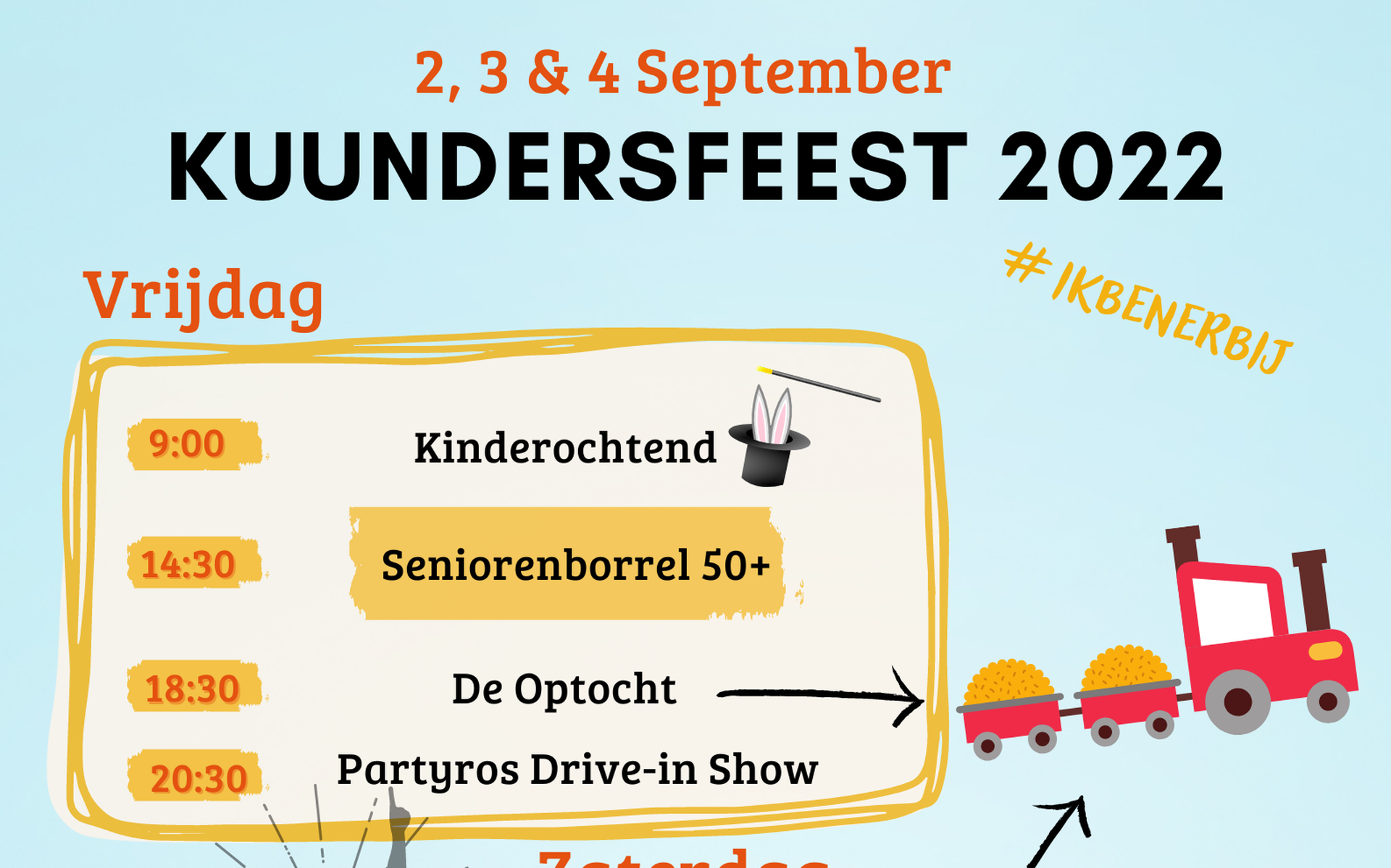 Affiche van het feest.