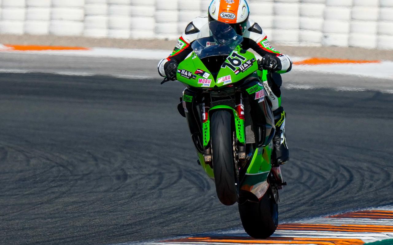 De motorfiets liet Jeffrey Buis in de steek tijdens de openingsrace op Motorland Aragón.