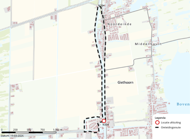 Brug Giethoorn Zuid vier dagen dicht vanwege onderhoud