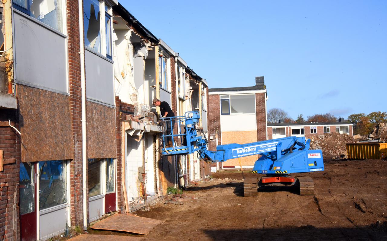 Oude woningen in Steenwijk West maken plaats voor nieuwe moderne huizen.