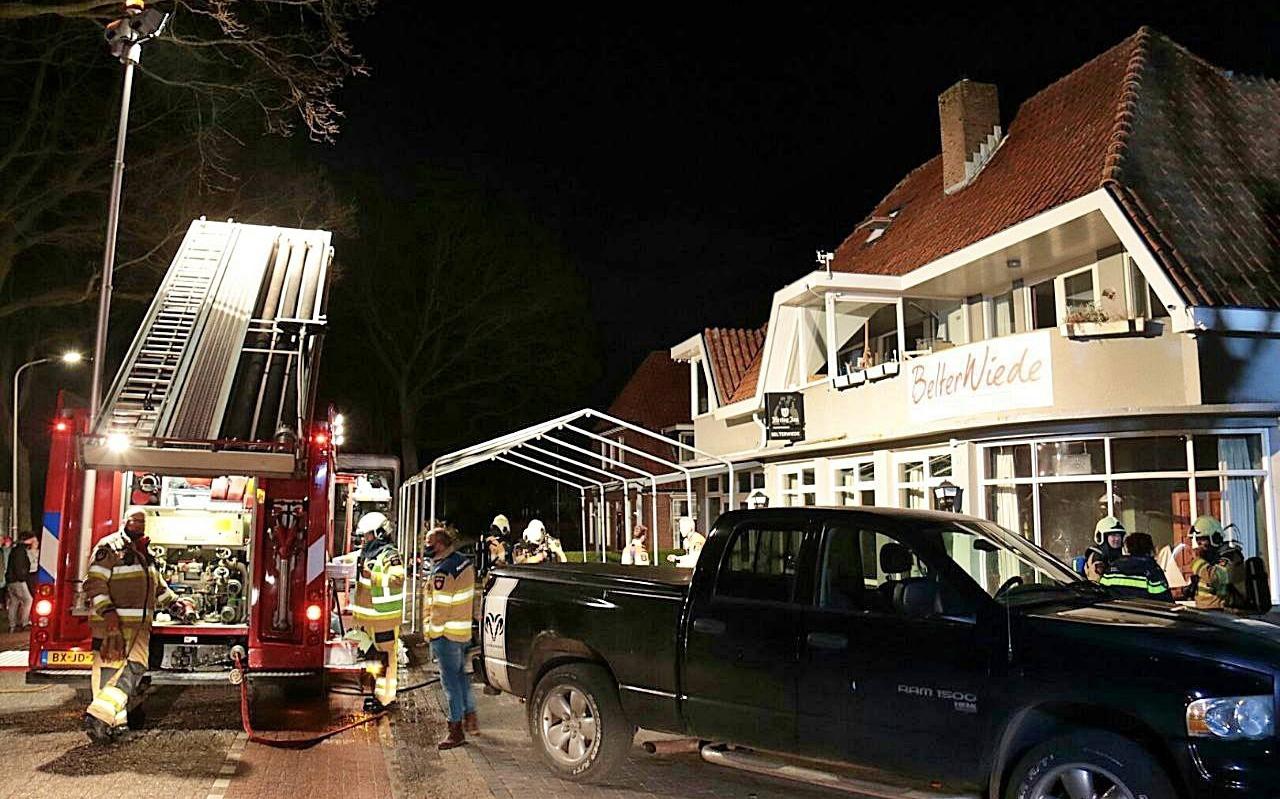 Brand bij horecaonderneming Belterwiede in Wanneperveen.