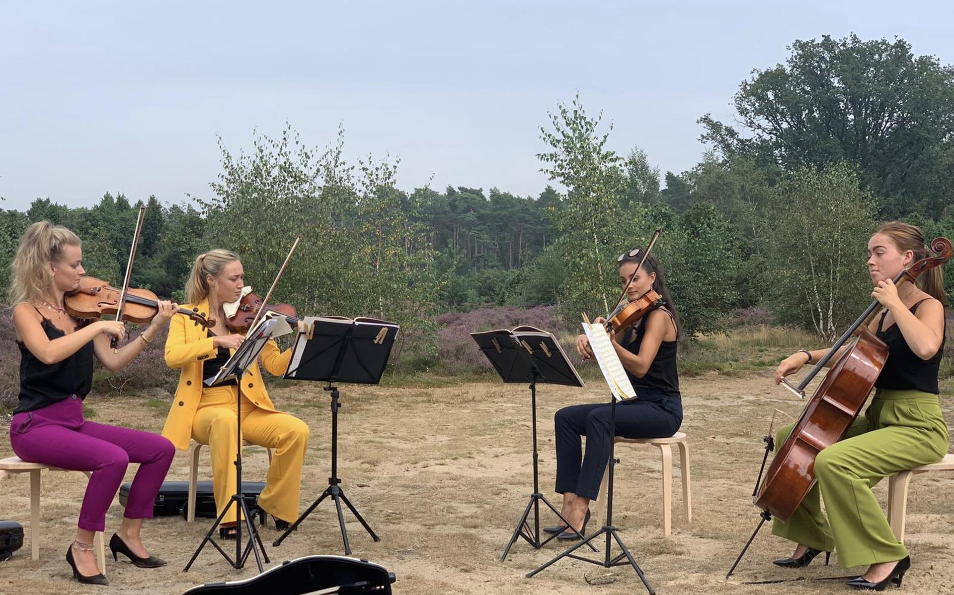 Het Puellae Kwartet bestaat uit violisten Annefloor Plantinga en Julia Doornebosch, altvioliste Nouschka van Schaik en celliste Loïs van Malenstein.
